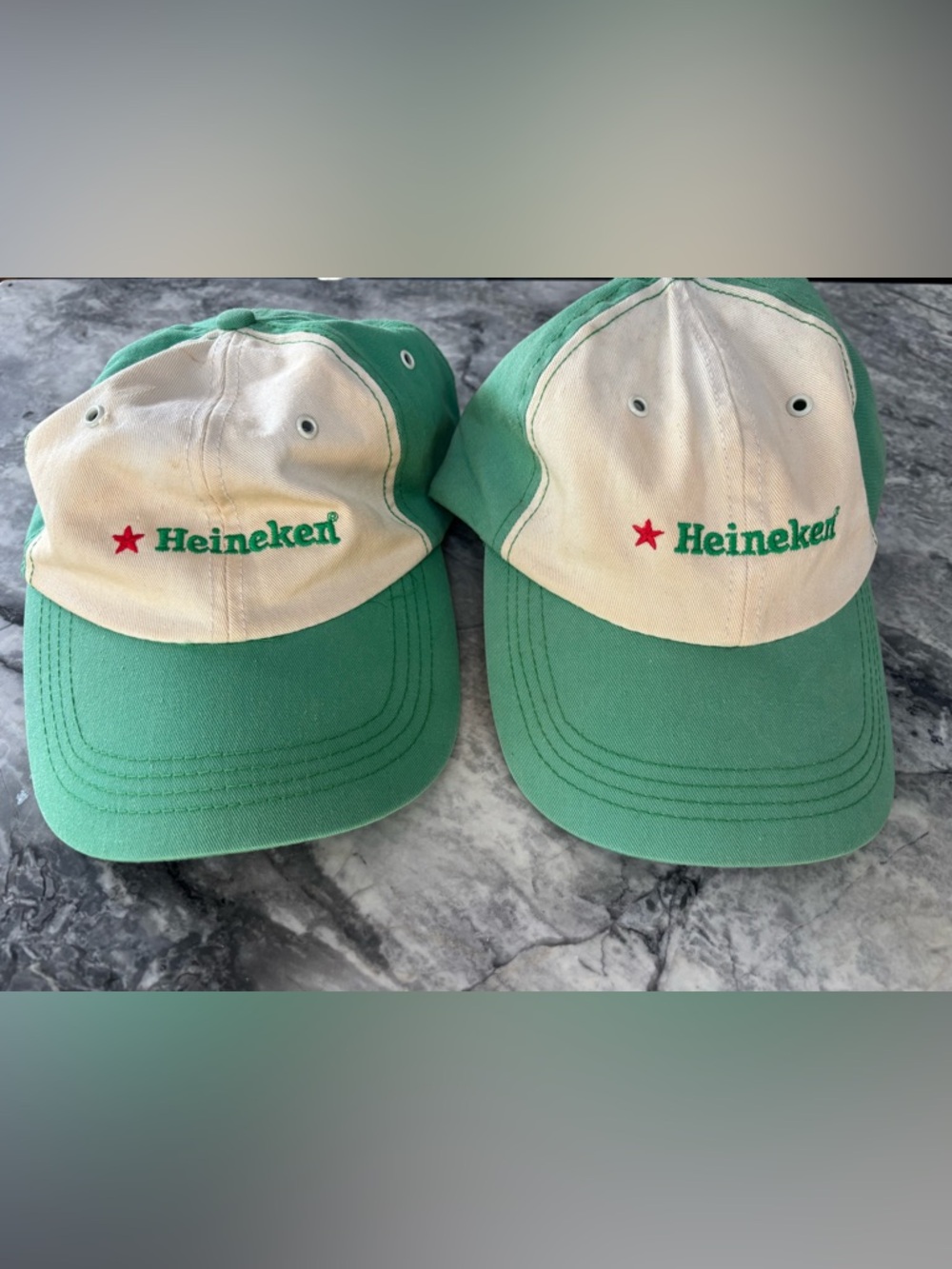 Vintage tennis US Open Heineken hats